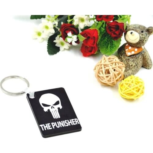 100pcs/lot Wholesale Fashion diy OEM Sublimation keychain Wooden Key Rings White blank MDF Key Chain for Heat Press