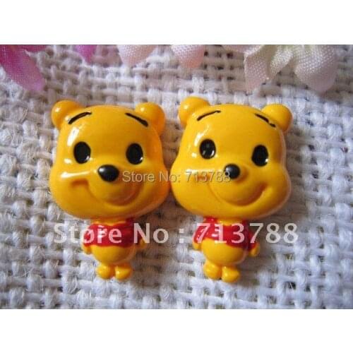 15pcs/lot flat back resin resin bear ,DIY resin craft accessories fashion resin cabochons