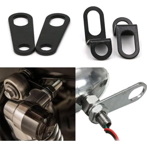 2PCS 10mm Universal Motorcycle Turn Signal Light Lamp Holder Shock Mount Brackets Fork Ear Dirt Pit Bike Clamps