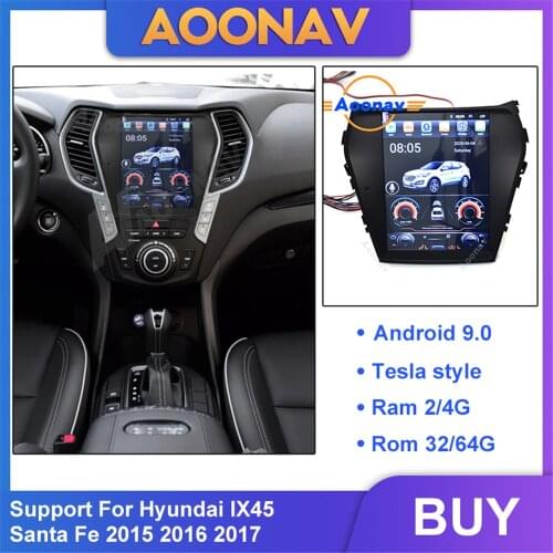 2din android car auto radio multimedia player For Hyundai IX45 Santa Fe 2015 2016 2017 car autoradio GPS navigation DVD player