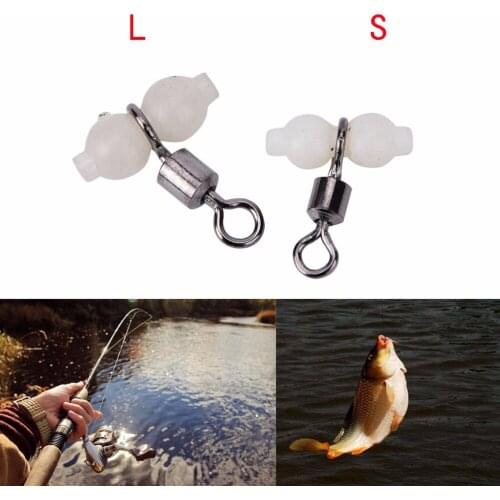 30 Pcs Tackle Connector Rolling Swivels Luminous 3 way Fishing Swivels Rolling Swivels Sea Fishing Accessories