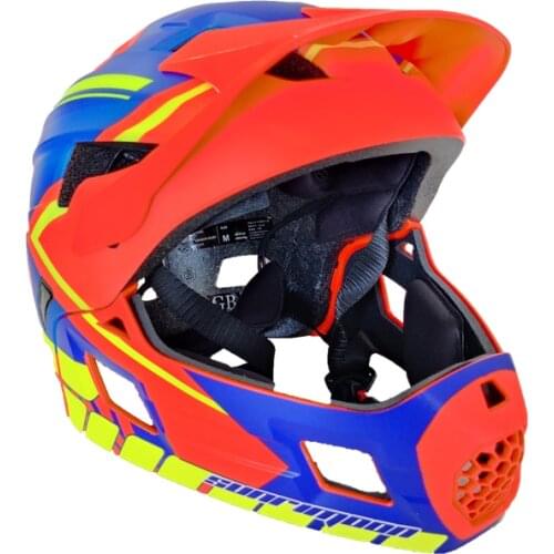 48-56cm MTB Bike Child Full Face Helmet Bicycle With Taillight Rechargeable Kids Cycling Outdoor Sports Safety casco ciclismo