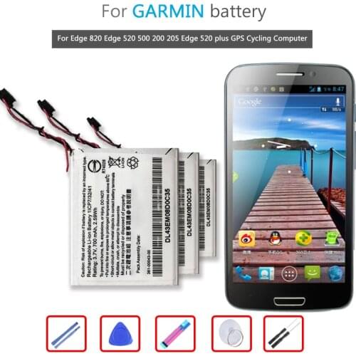 700mAh Battery 361-00043-00 For GARMIN Edge 820 Edge 520 500 200 205 Edge 520 plus GPS Cycling Computer Li-ion Bateria
