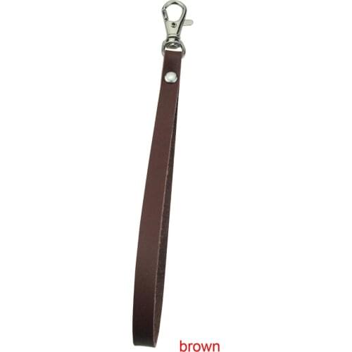 Free Shipping 2 pcs Brown Genuine Leather Replacement Wrist Strap For Clutch/Wristlet/purse/pouch (Thin Small)