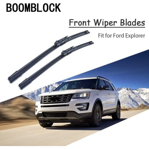 BOOMBLOCK 2pcs Car Accessories Windscreen Rubber Original Wiper Blades Arm Kit For Ford Explorer 2017 2018 4th 5th