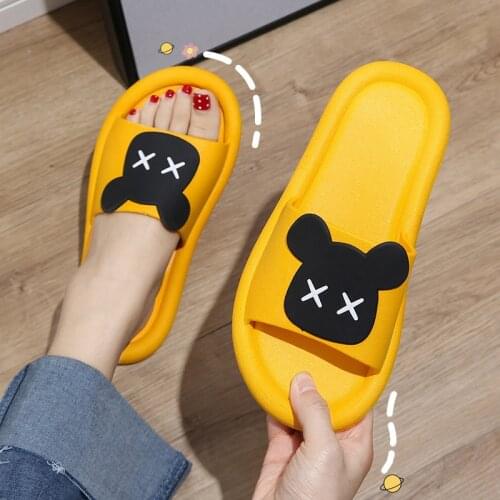 Brand Slipper Womens Summer Wear Non-Slip Bath Bathroom Couple Slippers Beach Outdoor Sandals Mens Wear-Resistant Mens Shoes