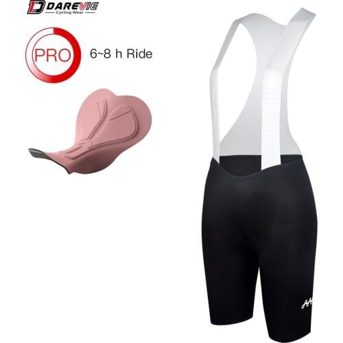DAREVIE Cycling Bib Shorts Summer Women 3D Sponge Pad Shockproof Breathable Pro Team Soft 6~8 Hours Quick-Dry Bicycle Trousers