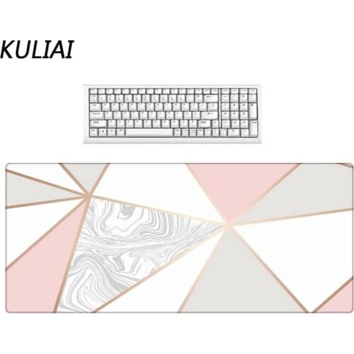 XGZ Fashion Gray White Pink Marble Floor Pattern Mouse Pad Office Desktop Decoration Mat Large Size Bluetooth Keyboard Pads