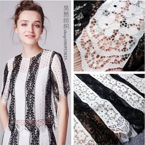 GLace 1.5M/Lot Fabric for Dress High Quality Bone Line Eyelash Lace Fabric Embroidered Lace DIY Clothing Accessories TX654