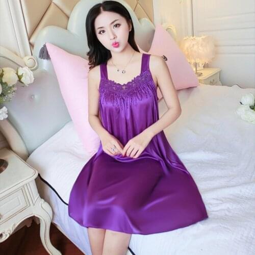 Spring and Summer Sexy Sleeveless Suspenders Nightdress Women Increase Single Skirt Home Service Womens Nightgown Sleepwear