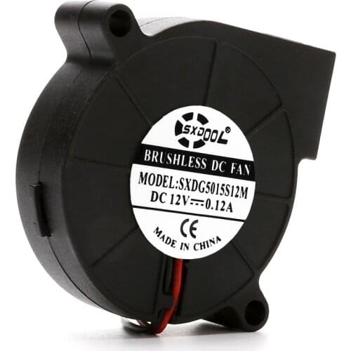 New 3D Printer Fan 5015 12V 0.12A Sleeve Bearing Brushless Fan centrifugal for Reprap i3 DC Cooling Fan Turbo fan 5015S