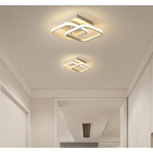 Modern LED ceiling lights for Hallway Balcony Corridor Bedroom Acrylic LED ceiling lamp Black or White indoor lighting