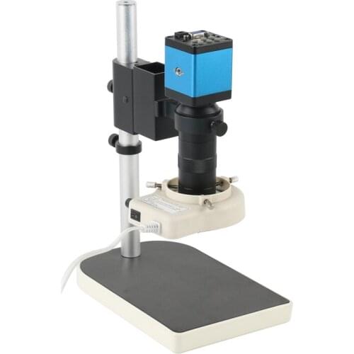 1/3”14MP 1080P HDMI VGA Industrial Digital Video Microscope Camera +Microscope Stand +100X C Mount Lens For PCB Phone Soldering