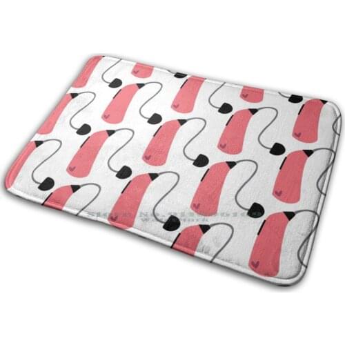 Cute Coral Hearing Aid Mat Rug Carpet Anti - Slip Bedroom Entrance Door Mat Otoscope Hearing Aud Ear Cute Hearing Aid Ha