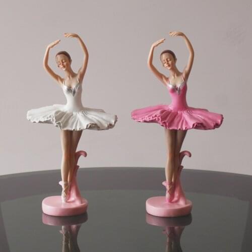 Nordic Creative Resin Ballet Lass Sculpture Crafts Accessories Home Adornment Parlor Bedroom Girl Room Decoration Ornaments