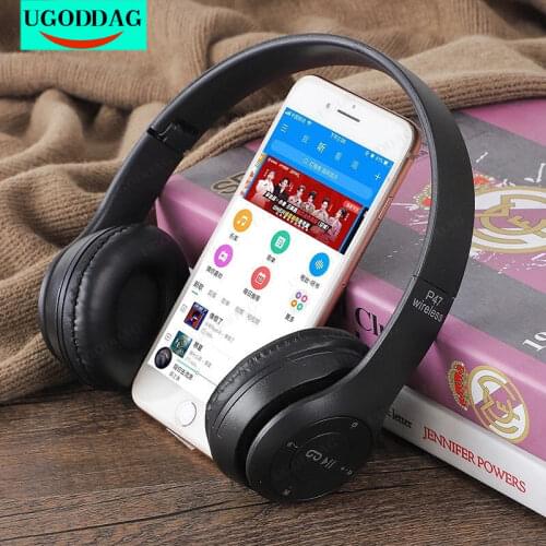 Collapsible Wireless Bluetooth Headphones headset with microphone blutooth earphone wireless stereo 9D shocking sound quality