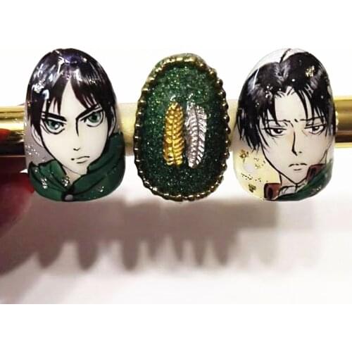 TSC series Attack on Titan TSC-260 CARTOON 3d nail art stickers decal template diy nail tool decorations