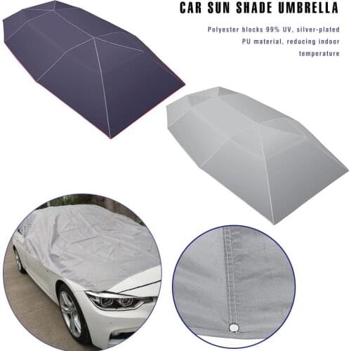 Outdoor Car Umbrella Awning Tent Car Tarpaulin Sunshade Cloth 400x210CM Car Umbrella Sun Shade Cover UV Protection Car Styling