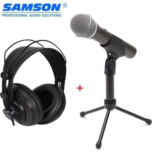 High Quality 100% Original Samson Q2U Handheld Dynamic USB Microphone and SR850 Monitor Headphone Kit For Recording