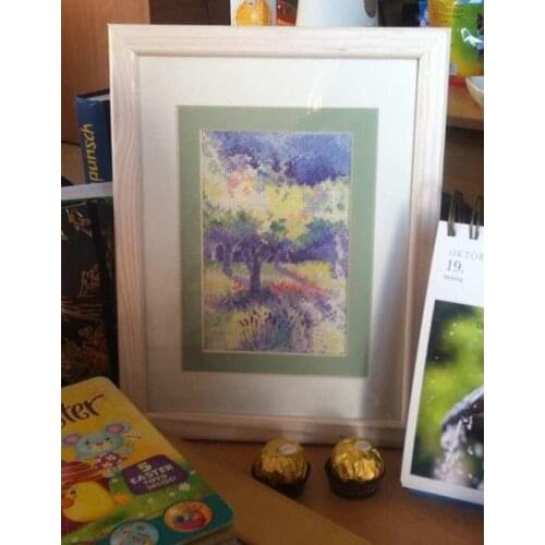 Gold Collection Chic Counted Cross Stitch Kit Lavender Orchard Purple View Landscape Flowers Flower