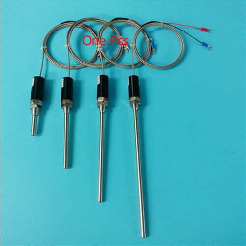 1PCS K TypeTemperature Thermocouple Sensor Probe with Stainless Steel Cable 600 degree L50~300mm