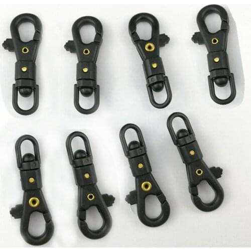 100 PCS Outdoor Tactical Umbrella rope Hook buckle Lightweight steel Rotary Mini Hook Backpack hanging Quickdraw keychain FW045