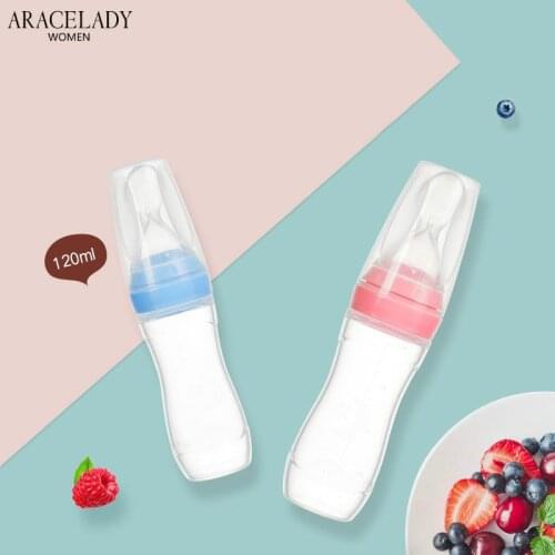 120 ml New Pipette Cutlery for Childens Goods Pipette Baby Spoon for Feeding Silicone Auxiliary Bottle Easy Carry Cosas De Bebe