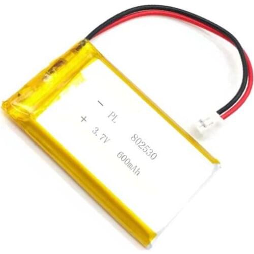 2/5/20/200/1000/10000pcs 3.7V 600mAh 802530 Li Lithium Polymer ion Battery with 2.0mm JST