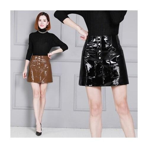 2018 New Fashion Genuine Sheep Leather Skirt K2