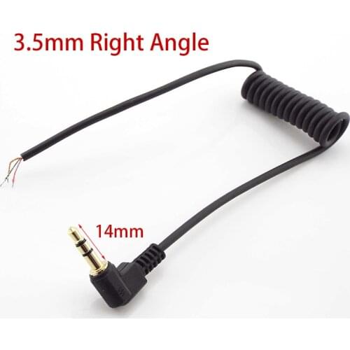 3.5mm Right Angle DIY Headphone Audio Cable Line 3 Pole Jack Strand Earphone Maintenance Repair Wire Cord 3.5 Male Cable