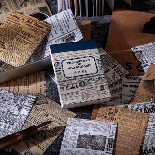 50Pcs/Lot Fragments Of Old Dreams Series Material Paper Junk Journal Planner Scrapbooking Vintage Decorative DIY Craft Paper