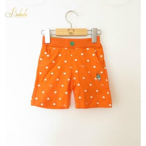 BBD Toddler Pants Knee Length Boys Summer Cotton Cartoon Terry Embroidery Clothes Kids 3-7 Years Costume New