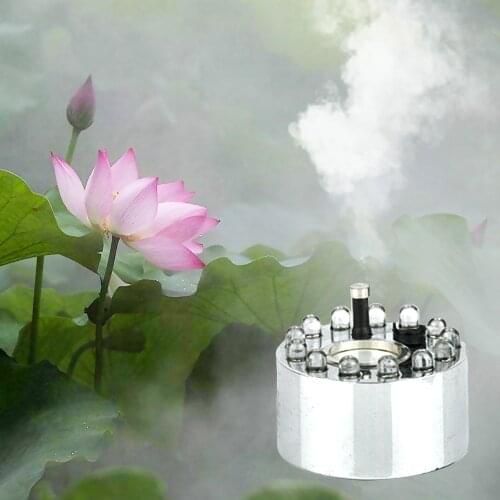 Behogar 12LED 24V Super Ultrasonic Mist Maker Fogger Water Fountain Pond Fog Machine Atomizer for Aquarium Fish Tank Home Office