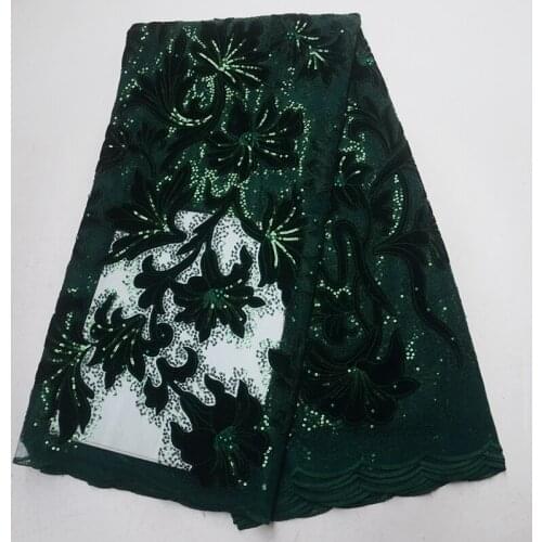 Free shipping (5yards/pcs) New arrival African sequins lace fabric high quality french tulle lace embroidery beaded for dress