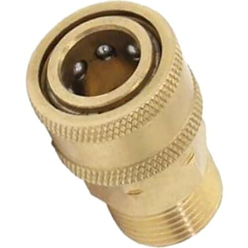 Quick Connector M22 Female to 1/4 Male Socket Brass Pressure Washer NEW