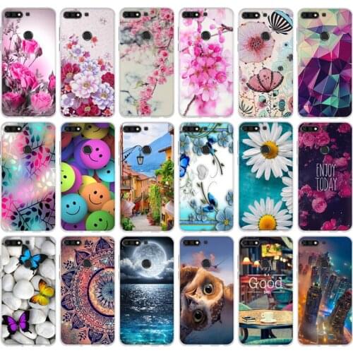 Case For Huawei Honor 7C On Honor y7 Pro 2018 Cover Soft TPU Back Cover For huawei Y7 Prime 2018 Nova 2 lite Enjoy8 Phone Cases
