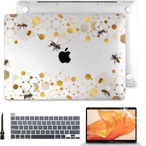 Cute bee Case For Macbook Air Retina 11 12 13.3 15.4 Pro 15 16 2019 2020 A2289 A2179 A1932 Touch bar cover with keyboard cover
