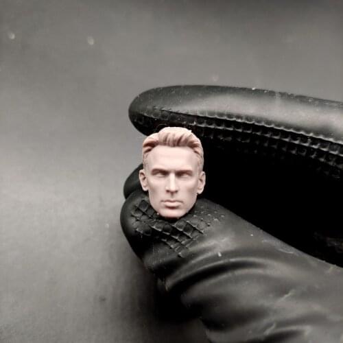 Blank 1/12 Scale Chris Evans Head Sculpt Unpainted Fit 6" ML Figure B Style