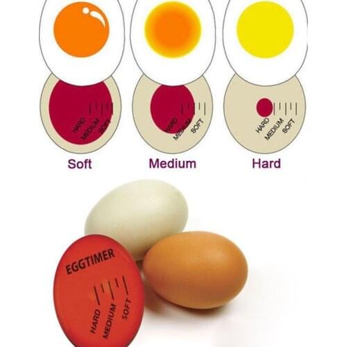 Perfect Color Egg Changing Timer Yummy Soft Hard Boiled Eggs Cooking Kitchen Egg Tools Egg Themometer