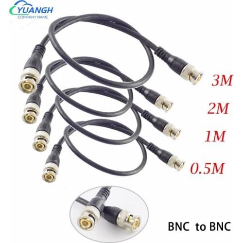 Male To Male BNC Extension Cable 0.5M/1M/2M/3M Pigtail Wire BNC Connection Cable Accessories For AHD CCTV Camera