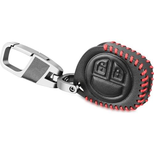 Leather Car Key Cover Case Shell Skin Protect For Suzuki Celerio Liana Swift Splash Alto Vitara Ignis SX4 Wagon-R Shell Holder
