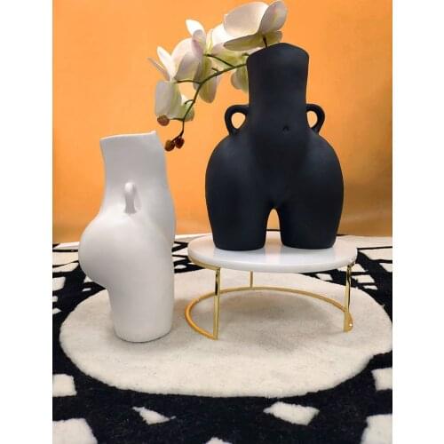 Creative Human Vase Resin Butt Nude Handicraft Furnishings Abstract Flower Arrangement Flower Vase Modern Home Decoration