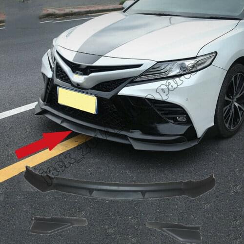 For 2018-2019 Toyota Camry SE XSE sport ABS Matt Black Front Lip Bumper Cover Trim