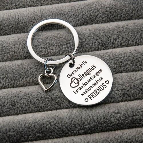 Metal Colleague Friend Boss Goodbye Farewell Gift Going Away Thank You Keychain Retirement For Coworkers