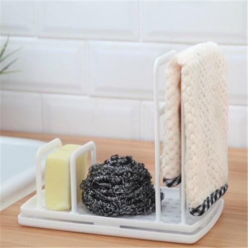 Multi-Function Kitchen Desktop Rag Rack Dish Cloth Drain Free Punching Sponge Soap Shelf Storage Holders Racks dish drainer