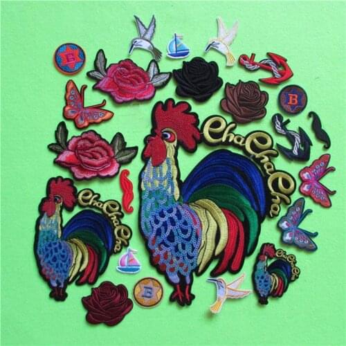 Fashion hot different style brand new patches stripes hot melt adhesive applique embroidery DIY accessory a pair of C2383-C5384