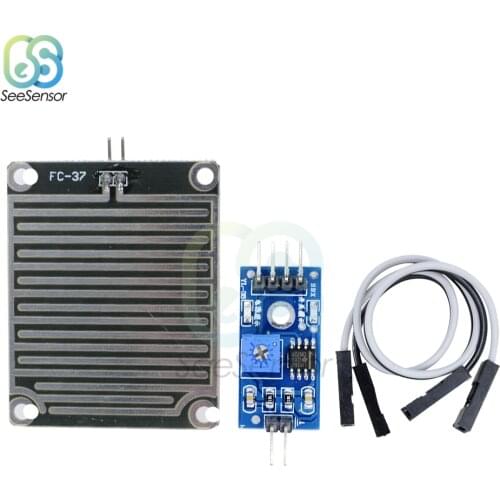 DC 3.3V-5V Snow Rain Raindrops Detection Sensor Module Rain Weather Humidity Detection Module For Arduino