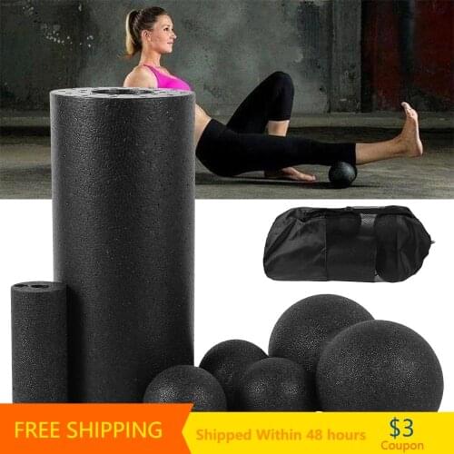 3/5pcs Yoga Massage Roller And Pilates Fitness Ball Foam Roller Set For Fascia relaxation Muscle relaxation Foam roller Set
