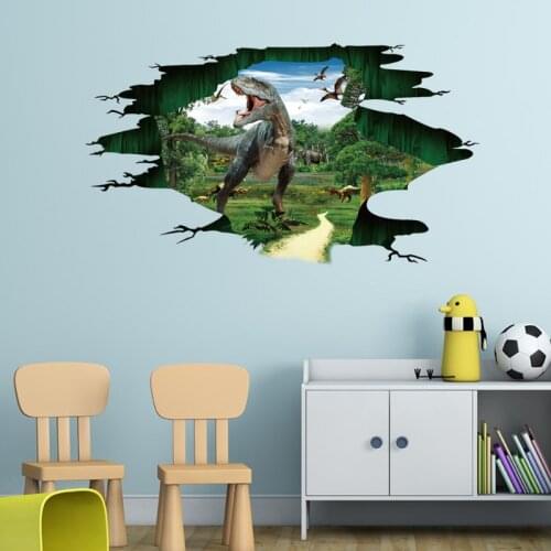 Wall stickers of Jurassic kindergarten in dinosaur paradise PVC removable self adhesive wallpaper