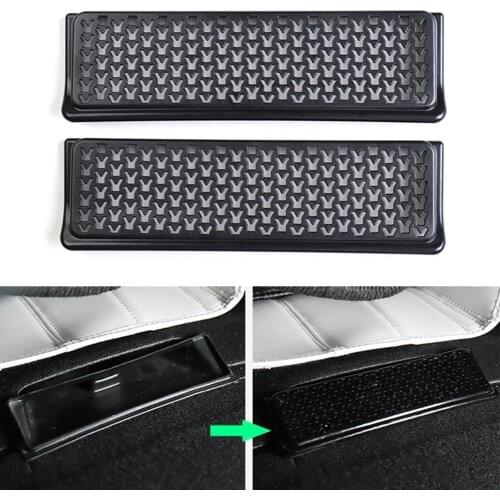 Lower Air Outlet Vent Cover 2PCS ABS Accessory Black Car Parts Seat Trim